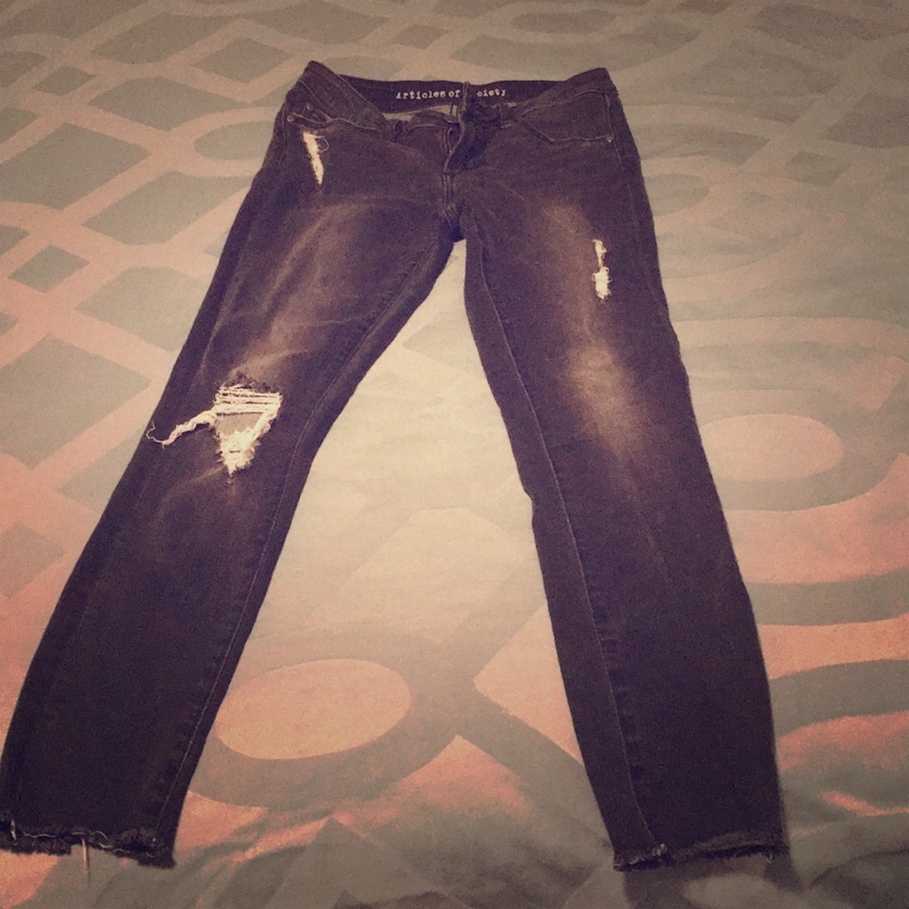 Black denim, semi used